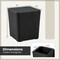 Outdoor Resin Storage Side Table with Removable Lid and Wicker-woven Accent